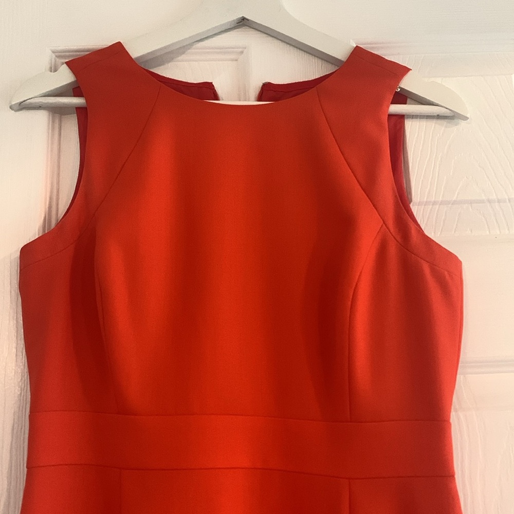 J Crew women’s dress, size 4p, in red/ orange color. - Picture 2 of 5